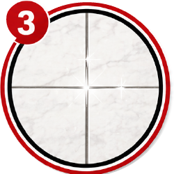Tile and grout restoration icon showing bright restored grout lines and professional grout color sealing results.