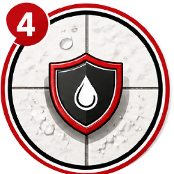 Grout sealing protection icon showing water-resistant sealed grout lines and long-term tile protection.
